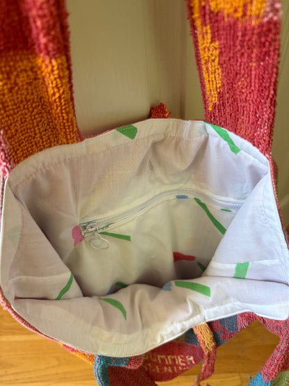 summer essentials towel tote