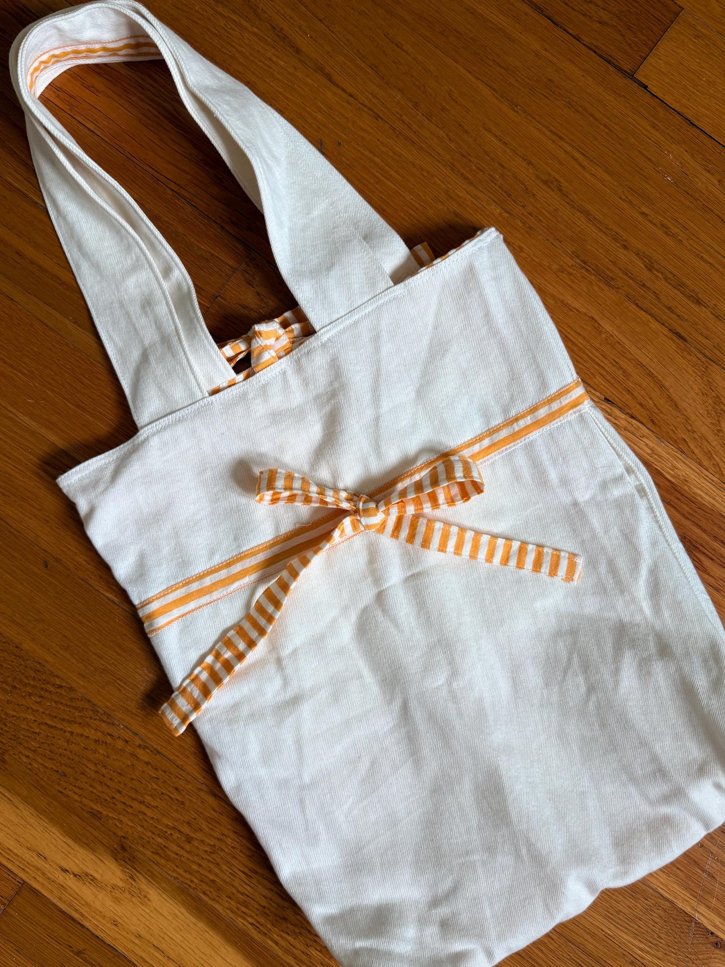 Upcycled Denim Tote Bag with Bikini Appliqué